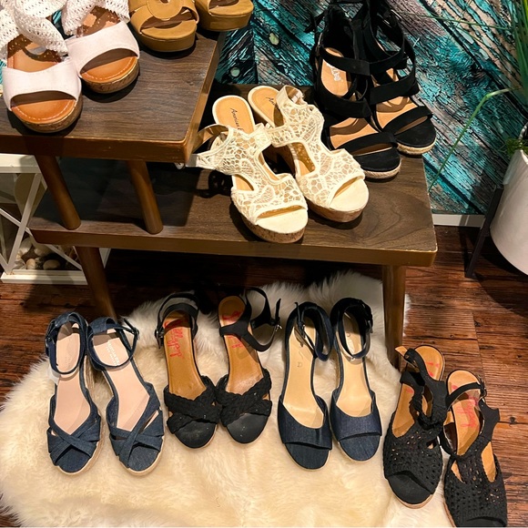 Womens Size wedge and heel 10 MEGA LOT some NWT - Picture 1 of 7
